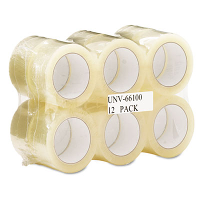 Universal Box Sealing Tape, 2&quot; x 110 yards, 3&quot; Core,