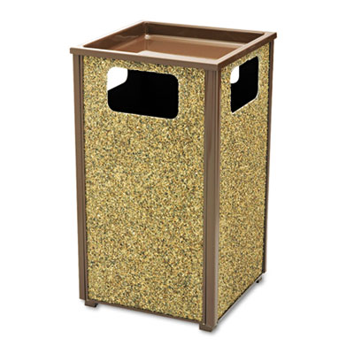 Rubbermaid Commercial Aspen
Series Sand Urn/Litter
Receptacle, Square, Steel, 24
gal, Brown