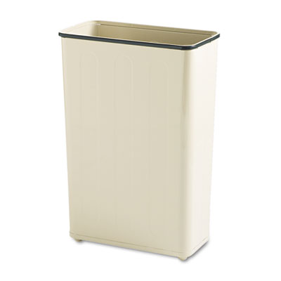 Rubbermaid Commercial
Fire-Safe Wastebasket,
Rectangular, Steel, 24 gal,
Almond