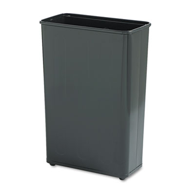 Rubbermaid Commercial
Fire-Safe Wastebasket,
Rectangular, Steel, 24 gal,
Black