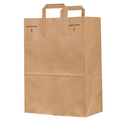 General 1/6 BBL 70# Paper
Bag, E-Z Tote Handle Sack,
Brown, 300-Bundle