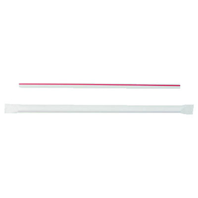 Boardwalk Jumbo Straws, 10
1/4in, Plastic, White/Red
Stripes, 500/Pack