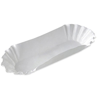 Dixie Medium Weight Fluted
Hot Dog Trays, Paper, White,
8&quot;