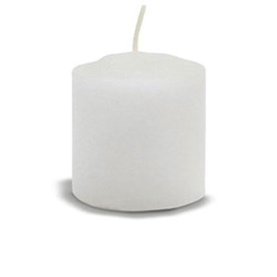 Fancy Heat Votive Candle, White, 15 Hour Burn, 1-13/16