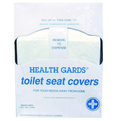 Hospital Specialty Co. Health
Gards Toilet Seat Covers,
White, Paper, Quarter-Fold,
200 Covers/Pack