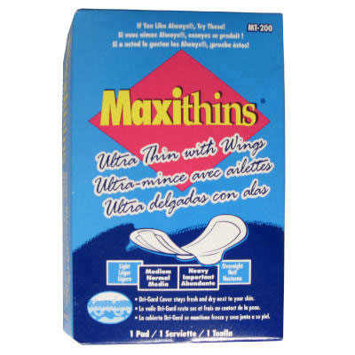 Hospital Specialty Co.
Maxithins Ultra-Thin Pads,
Size 4