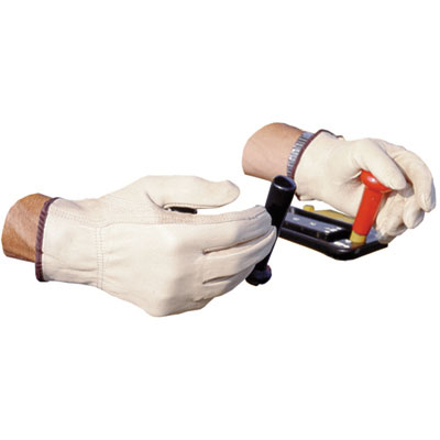 Impact Unlined Grain-Leather
Drivers&#39; Gloves, Large, Cream