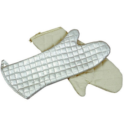 Impact ProGuard Silicone Oven Mitt, 17&quot;, Large, Silver,