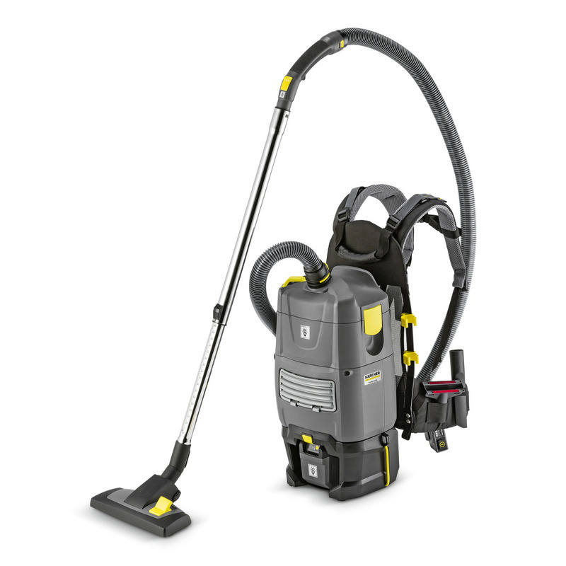 KARCHER BV 5/1 BATTEREY BACK
PACK VACUUM WITH BATTERY HOSE
HARD AND SOFT FLOOR TOOL.
CHARGER 