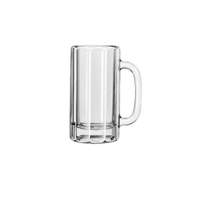 Libbey Glass Mugs &amp; Tankards,
12 oz, Clear, Paneled Beer Mug