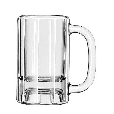 Libbey Glass Mugs &amp; Tankards, Paneled Mug, 10oz, 5 3/8&quot; Tall