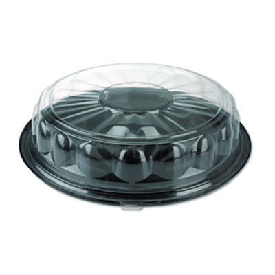 Pactiv Round SmartLock
CaterWare Trays, 1-Comp,
Black, 12dia