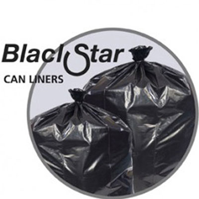 Penny Lane Black Star
Low-Density Can Liners, 12-16
gal, 0.35 mil, 24 x 32, Black