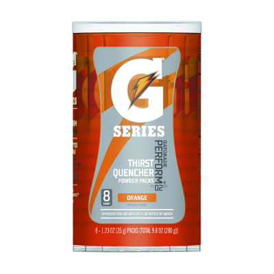 Gatorade Thirst Quencher
Powder Drink Mix, Orange,
1.34oz Stick, Makes 20 oz
Drink