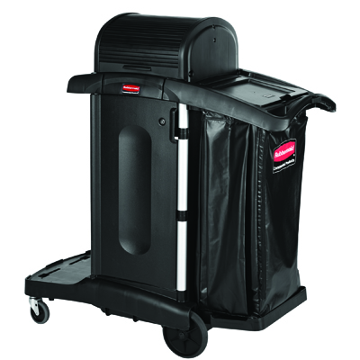 Rubbermaid Commercial
Executive High Security
Janitorial Cleaning Cart,
Black, 23.1Wx39.6Dx27.5H