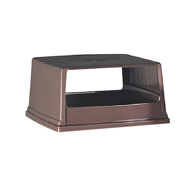 Rubbermaid Commercial Glutton
Hood-Top Receptacle Lid,
w/Doors, 26 5/8w x 23d x 13h,
Brown