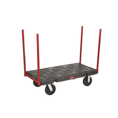 Rubbermaid Commercial
Stanchion Platform Truck,
2500-lb Cap., 24 1/4w x 47
7/8d x 42 1/2h, Black