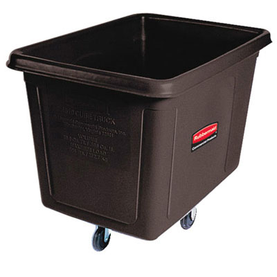 Rubbermaid Commercial Cube
Truck, Rectangular, 300-lb.
Cap., Black