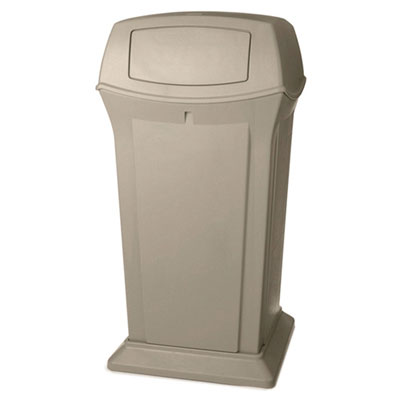 Rubbermaid Commercial Ranger
Fire-Safe Container, Square
W/2 Doors, Structural Foam,
65 gal, Beige