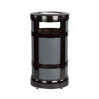 Rubbermaid Commercial
Architek Series Mesh Outdoor
Receptacle, Round, Steel, 17
gal, Black