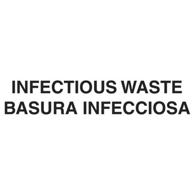 Rubbermaid Commercial Medical Decal, &quot;Infectious Waste&quot;, 10