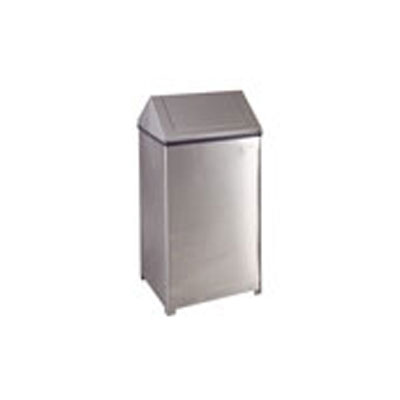 Rubbermaid Commercial
Fire-Safe Swing Top
Receptacle, Square, Steel, 40
gal, Stainless Steel