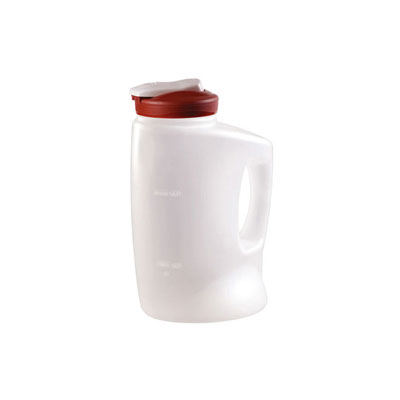 Rubbermaid MixerMate Pitcher, 1gal, Clear/Red