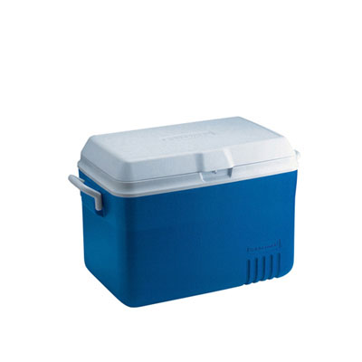 Rubbermaid Commercial Deluxe
48-Quart Hinged-Lid Ice
Chest, Blue