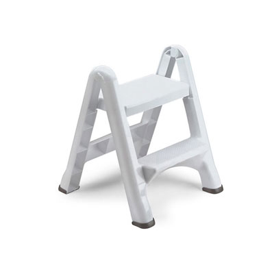 Rubbermaid EZ Step Two-Step Folding Stool, 19 1/2l x 20