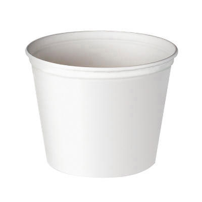 SOLO Cup Company Double
Wrapped Paper Bucket, Waxed,
White, 83 oz