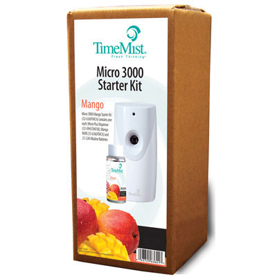TimeMist 3000 Shot Micro Starter Kit, Mango, White/Gray