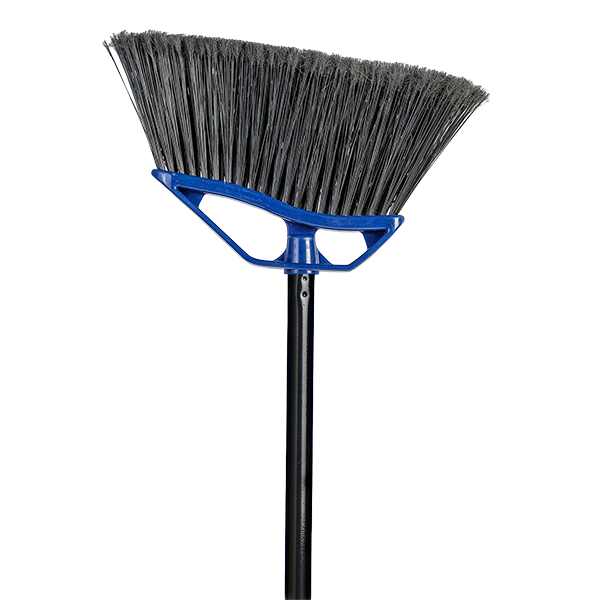 M2 12" Mars Angle Broom - Blue/Black - 48" Handle - 