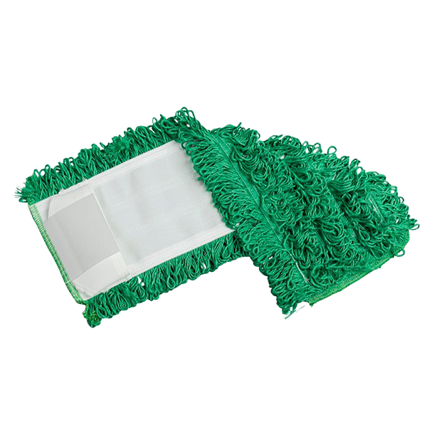 M2 Looped Microbire Flat Head  Mop - 5" x 16" - Green