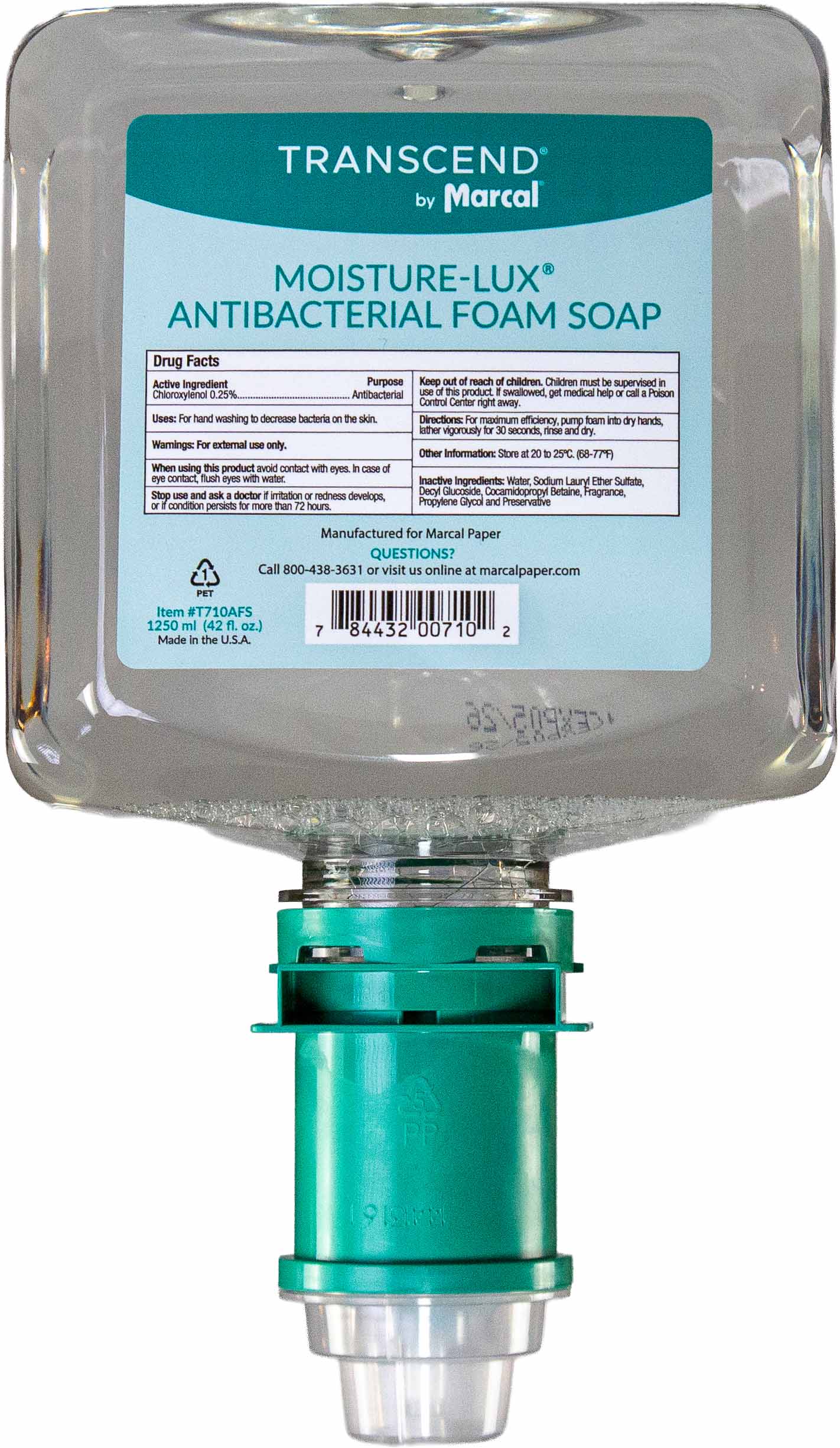 Marcal Transcend Foam Soap -  Anti-bacterial - Dye Free - 